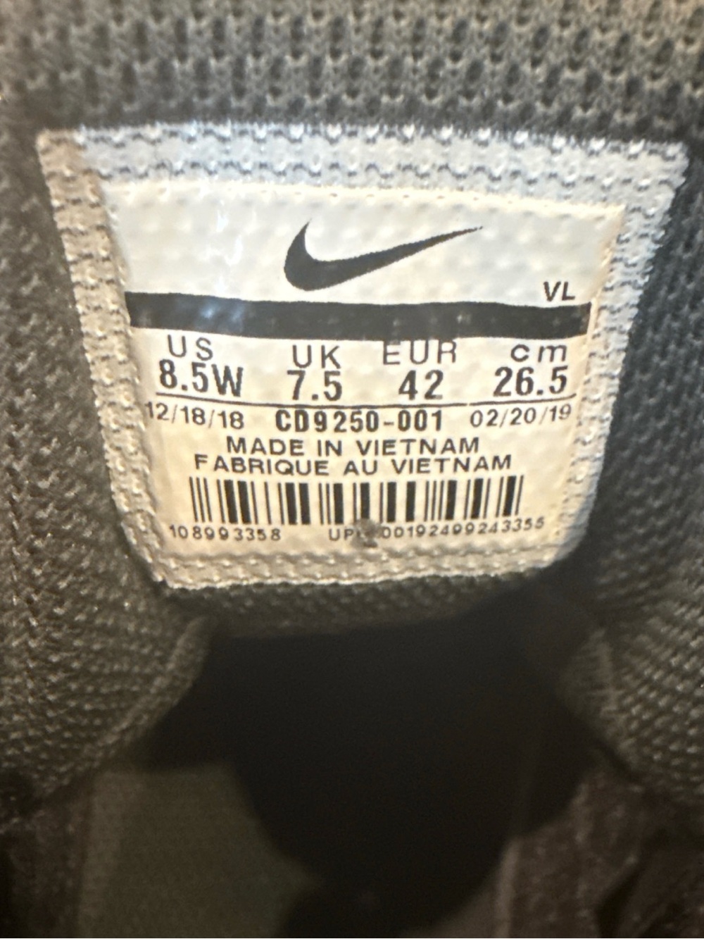 Nike Black and White High-Top Football Cleats - Picture 6 of 6